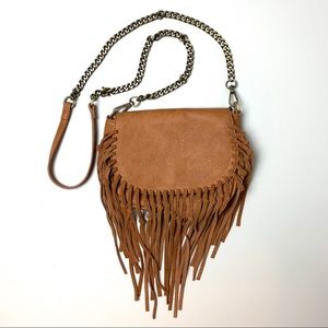 Antik Kraft Fringe Crossbody Tan Purse Boho